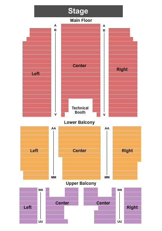 The Knox Memorial End Stage Seating Chart